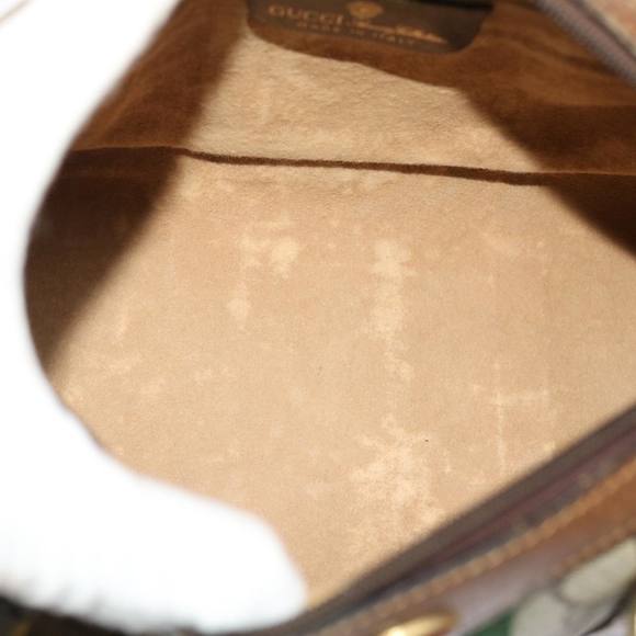 GUCCI GG Canvas Web Sherry Line Hand Bag Beige Red Green 24 012 3841 Auth 49785 - Picture 9 of 16